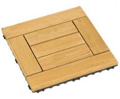 Mitef antisettico anti-slittamento Easy Instation Wood Deck piastrelle per patio giardino terrazza bagno doccia, multi-pattern e multicolore,1 confezione, Yellow, H Stripe