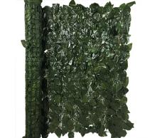 Siepe artificiale Laurel Verde scuro Recinzione Balcone Giardino 100x300 cm EV