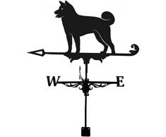 WENCY Shiba Inu Banderuola, Segnavento for Cani, Segnale da Giardino con Montaggio sul Tetto, Strumento di Misurazione della Direzione del Vento in Acciaio Inossidabile for Fattorie Allaperto