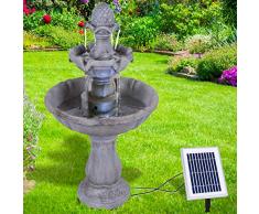 FONTANA DA GIARDINO FONTANA GIARDINO CLASSICO FONTANA SOLARE | Con luci che si accendono da sole al crepuscolo | Come una vera fontana in pietra