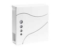 Cassetta postale di design V31 vano portagiornale montaggio a parete bianco