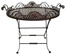 Butlers Tray Tavolo da Giardino Ferro Stile Antico tavolino dappoggio Vassoio