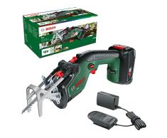 Bosch Sega da giardino a batteria Keo (1 batteria da 2,0 Ah, sistema da 18 Volt, diametro di taglio 80 mm, con lama di precisione svizzera per legno inclusa, in confezione di cartone)