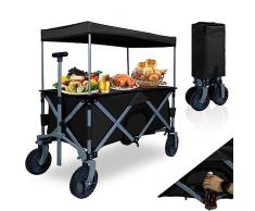 CCLIFE Carrello pieghevole Carrello Rimorchio a Mano da Trasporto per esterni e Campeggio Max. 80 kg