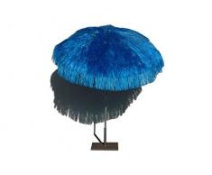 Maffei Art 6 Kenia, Ombrellone Rotondo Diametro Cm 200, Ricoperto Con Rafia, Colore Blu