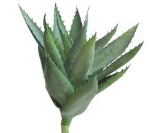 Li Hua - Piante artificiali di piante grasse verdi assortite, decorative, 1 pezzo, grande cactus finto, aloe finta, plastica, Green, 24cm