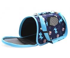 BPS® Trasportino Borsa Borsa in Tessuto per animali domestici Cani Gatti Animali Trasportatori 3 Misure S/M/L scelta (S, Blu) BPS-5638A