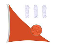 FFDL Ombreggiante Tenda a Vela Triangolare 4X4X5.7M, Versatile Tenda da Sole per Esterno Contro la Muffa Panno Oxford Compreso Corda di Fissaggio per Verande Arancia