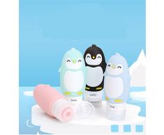 LEAMALLS 4 Pezzi Silicone Bottiglie da Viaggio portatile e comprimibile Contenitori Riutilizzabili, Per Shampoo, Balsamo, Lozione, Gel Doccia, crema solare e articoli da toilette Viaggio