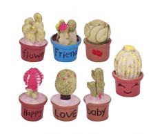 TOYANDONA Mini Succulenti Artificiali Falsi Cactus: 7Pcs Finto Mini in in Succulente Cactus Cactus Fiera Decorazioni Giardino Micro Paesaggio Ornamenti Bambole Casa Bonsai Pianta