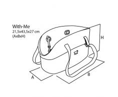 Ferplast Borsa per Cani Inverno: Con Rivestimento in Pelo Ecologica, Manici Regolabili, Cinghiolo di Sicurezza Incluso, Morbida Plastica Gommata, Media, Nero (Nera)