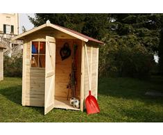 CABEX CO. S.r.l. - Casetta Ricovero Attrezzi da Giardino in Legno, Doghe Spessore 16 mm. Modello [C160/2]