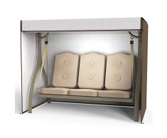 Willkey - Copertura per dondolo da giardino a 3 posti, copertura per altalena, impermeabile in Oxford 420D, telo di protezione anti-UV per dondolo esterno, 220 x 125 x 170 cm