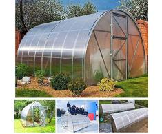 Serra policarbonato Tunnel 3x4 m orto Giardino Piante Serre Box 3x4m Gazebo casetta policarbonato 4mm Pesante 800g/mq