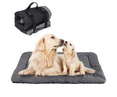 Vehipa Cuscino per Cane Impermeabile 90cmx60cm, Materasso per Vani Ripiegabile e Lavabile, Letto per Cani di Grandi Dimensioni è Adatto per Gite allAperto e Campeggio