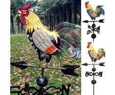 feeilty Metallo Banderuola con Cast Iron Gallo Ornamento Gallo Segnavento del Giardino del Patio Decor