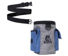 Sacchetti per Addestramento Cani e Gatti,Portatile Borsa di Cibo Cane,Contenitore Crocchette Cane,Ciotole per Cani da Viaggio,Cani Viaggi o Uso Esterno Ciotole,con Cintura Regolabile,1 Pezzi