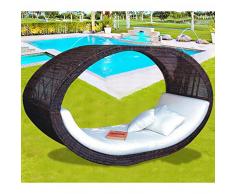 WYFDM Patio Chaise Lounge Set da Esterno in Rattan mobili in Vimini allaperto per la casa, Balcone, Ufficio, Hotel, Catering, Giardino
