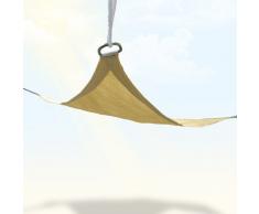 Jago SOSE01 Telo ombreggiante, triangolo, 5 metri, beige