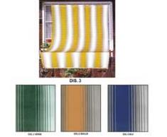 Tenda da sole tessuto resistente per balcone con anelli lavabile frange pizzo - Giallo - 140x300 cm
