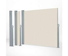 casa pura Separe Divisorio Esterno - Frangivista Giardino, Balcone, Terrazzo | Tenda Laterale Avvolgibile Anti UV, 3 Altezze e Lunghezza Fino a 3 M - Vari Colori - 200x300 cm - Beige