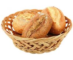 APS Paderno World Cuisine - Cestino per il pane rotondo in polyrattan, 22,5 cm
