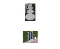 Base Per Ombrellone In Graniglia Fornita Con Tubo Zincato Ø 4,2 Cm. Peso 25 Kg. Senza Maniglie. Spessore 8 Cm.