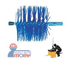 Mistermoby Scovolo Tondo in Nylon per Pulizia Tubi di Stufe Stufa a Pellet Diametro 120 Millimetri