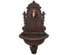 Lavabo fontana a muro da giardino in ferro guglielmino stile antico fiore