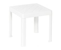 Dea Home Tavolino POP, in plastica da interni ed esterni, art. 920, Bianco (Bianco)