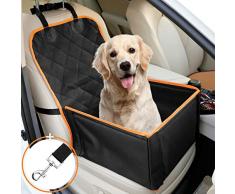 Seggiolino Auto per Cane, Pieghevole Trasportino Auto Borsa con Pareti Rinforzate, Impermeabile e Antiscivolo, Viaggi Sedile con Cintura di Sicurezza per Cani di Piccola & Media Taglia