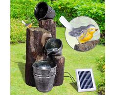 FONTANA DA GIARDINO FONTANA SOLARE DA GIARDINO FONTANA CON LUCI A LED | Con luci che si accendono al crepuscolo | Con ricircolo dacqua chiuso