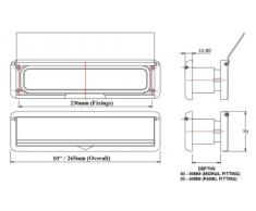 HomesSecure buca per lettere a pannello per porta in UPVC, da 30,5 cm, colore: bianco, articolo HS3753