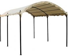 SIP Gazebo in Ferro Tonga 3x4 con Telo Bianco per Esterno Giardino Onda