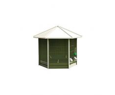 VADIGRAN Nr 40 voliera Verde con Tetto Bianco per Uccello 93 x 43 x 78 cm