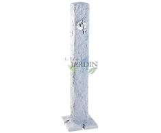 SOINGA FONTANA GIARDIN SIMILPELLE GRANITO CHIARO CON RUBINETTO ALTEZZA 1 METRO BASE 25X25 CM