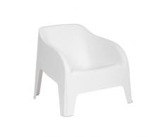 Mondo Viro Set da giardino in resina Petra tavolo contenitore e poltrona per esterno (Poltrona bianca)