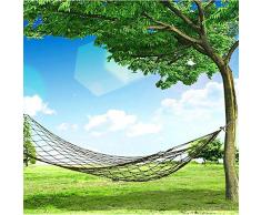 cod. RE6313 Rebecca Mobili Amaca Outdoor Verde Nylon Carico 120 kg Giardino Campeggio Escursionismo Ultraleggera Sacchetto Kit di Fissaggio L 275 x D 136 cm