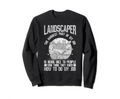 Trinciatrice divertente per la cura dellerba del paesaggista Felpa