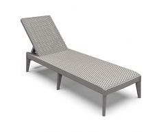 Mondo Viro Lettino prendisole in resina con schienale reclinabile per piscina e giardino (Lettino prendisole)