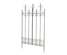 CLP Griglia per Piante Rampicanti FLIEDER in Ferro - Recinzione per Rampicanti 150 x 100 cm I Graticcio per Fiori in Stile Rustico I Reticolato per Rose Ornamentale e Facilmente Collocabile bronzo