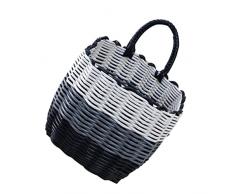 DOITOOL 1Pc Cucina Bambino Capretto Bambini Tote Multi-Cesto Colore Bici Paglia Bagno Per Piccolo Anteriore Rustico Bar Lavabile Rattan Manico In Vimini Borsa Portaoggetti