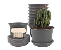 Ulikey Vasi da Fiori per Vivaio,10 Vasi per la Semina, Vasi per Giardinaggio, Vasi per Piantine, Vasi per Piante Grasse Perfetti per Il Giardinaggio, Vivaio, Piantine in Interni e Esterni