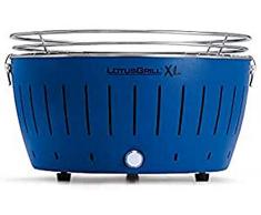 LotusGrill XL LG G435 U BL Barbecue con batterie e cavo di alimentazione USB, 43,5 x 25,7 cm, Blu