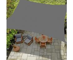 PONY DANCE Vela Ombreggiante Impermeabile - Telo per Gazebo 4x6M Telo Ombreggiante per Esterno 600D Oxford PES Tenda a Vela Telo Frangivista per Balconi, Grigio