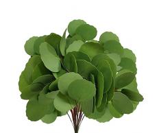 KOSHIFU 8 Pezzi Piante Artificiali da Esterno Piante Finte Arbusti Rami di Eucalipto Piante Finti Verdi Cespugli di Plastica per Decorazione Interno Casa Cucina Soggiorno Giardino Matrimonio