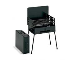 PicNic - BBQ pieghevole a carbonella o legna con griglia da 40x30 cm barbecue portatile camping