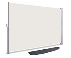 VOUNOT Tenda Paravento Laterale, per Balcone, Esterno e Terrazzo, Riavvolgibile, Antivento, Protezione Privacy, Protezione Solare, 160 x 300 cm, Beige