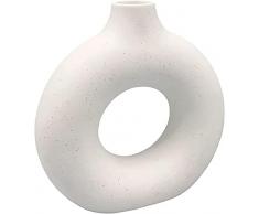 Vaso in ceramica vasi di fiori bianchi in ceramica per decorazione della casa, fiori secchi, vasi decorativi per tovaglia con erba della pampa vaso in ceramica, misura piccola media