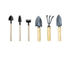 Mini Attrezzi da Giardinaggio, Set da Giardinaggio,Strumenti per Piantare in Vaso,Gecespugliatore, Pala da Giardinaggio, Regalo da Giardino per Uomo Donna,6pcs